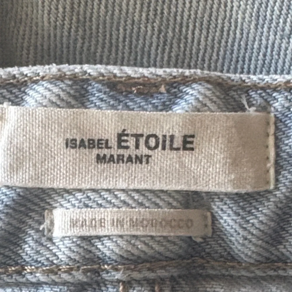 Isabel Etoile Marant Notty Lightwash Denim Cropped Jeans Size FR 34/US XS